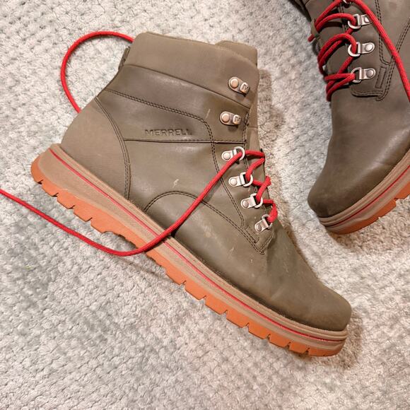 MERRELL Bounder Tall Dusty Olive Trail Laceup Hiking Boots J310953C Mens 15 main image 9